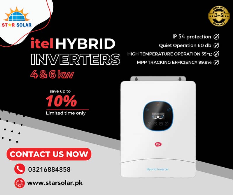 6KW itel Hybrid Inverter IP 54 Protection 1