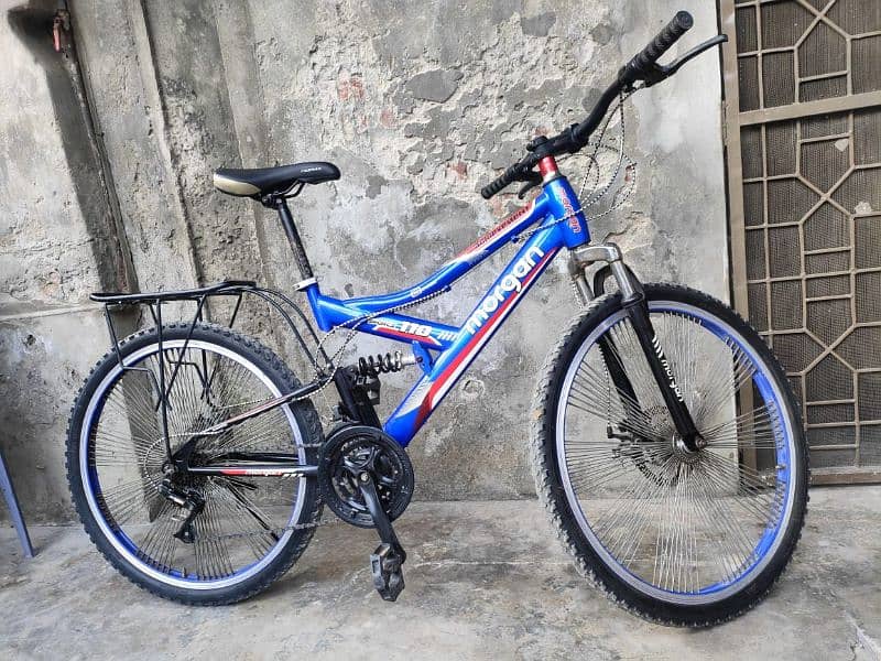 MORGAN  (MTB)  BICYCLE  BLUE COLOR IN VERY GOOD CONDITION 7