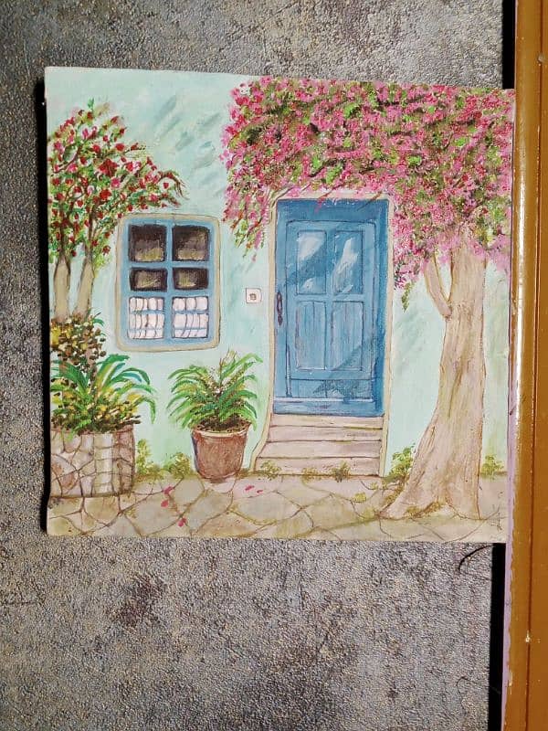 nature painting door with tree 0