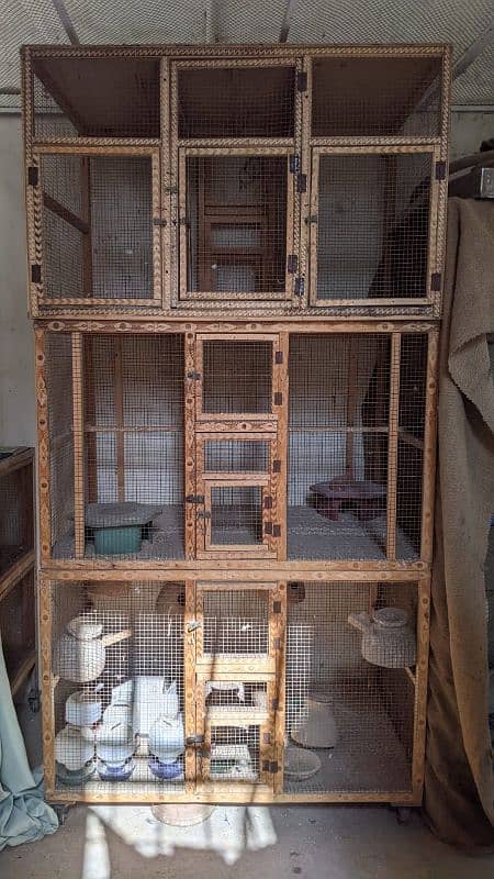 Birds Wooden Cage 1