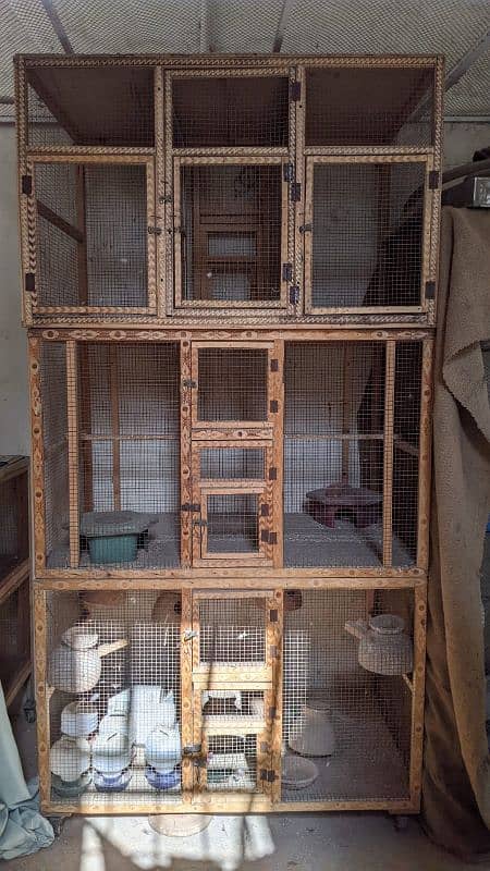 Birds Wooden Cage 2