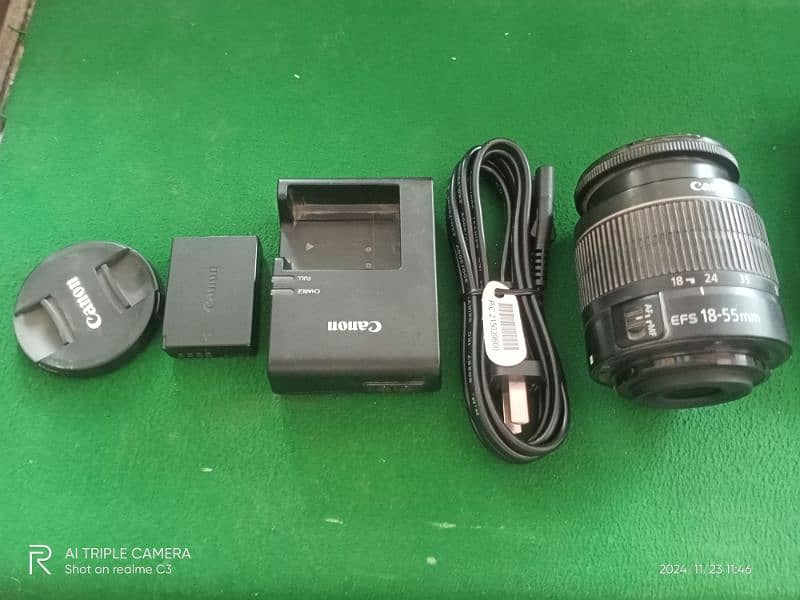 canon D1300 lens 18.55 original Battery original  charger 2