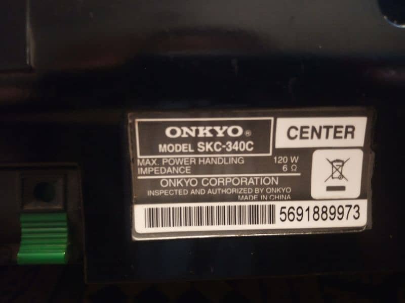 Onkyo Center Speaker 120 watts Model SKC 340C 1