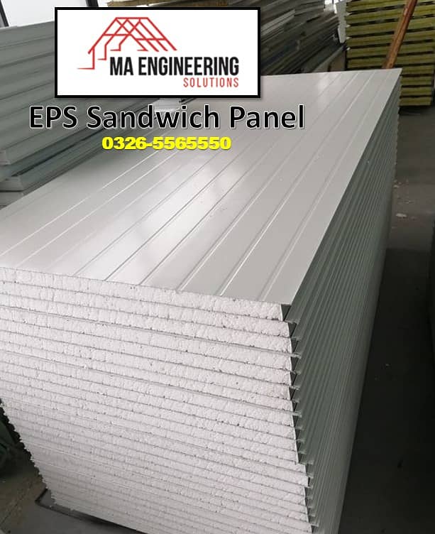 EPS Sandwich Panel & PU sandwich panel PIR panel steel shed 4