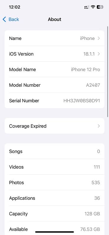 iphone 12 pro blue color 128gb dual pta 7