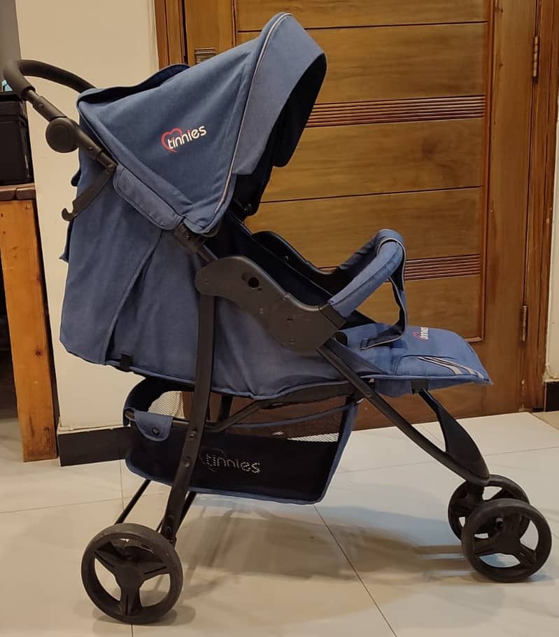 Tinnies Baby Stroller 3 Wheeler (E02) Blue (USED-LIKE BRAND NEW) 0