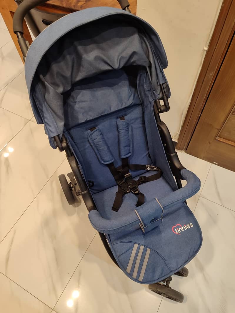 Tinnies Baby Stroller 3 Wheeler (E02) Blue (USED-LIKE BRAND NEW) 1