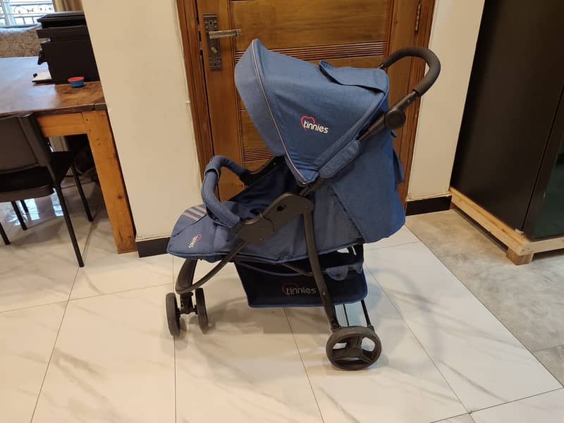 Tinnies Baby Stroller 3 Wheeler (E02) Blue (USED-LIKE BRAND NEW) 5