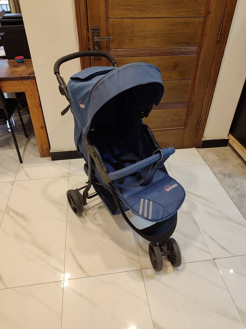 Tinnies Baby Stroller 3 Wheeler (E02) Blue (USED-LIKE BRAND NEW) 7