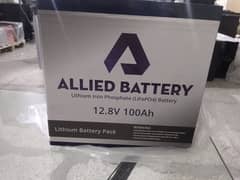 ALLIED LITHIUM BATTERY 12V-100AH AVAILABLE AT LOW PRICE