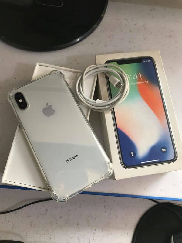 I phone X PTA approved 256 GB with box & cable 100%original 0