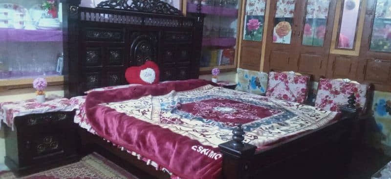 king size new room set itali wood 3