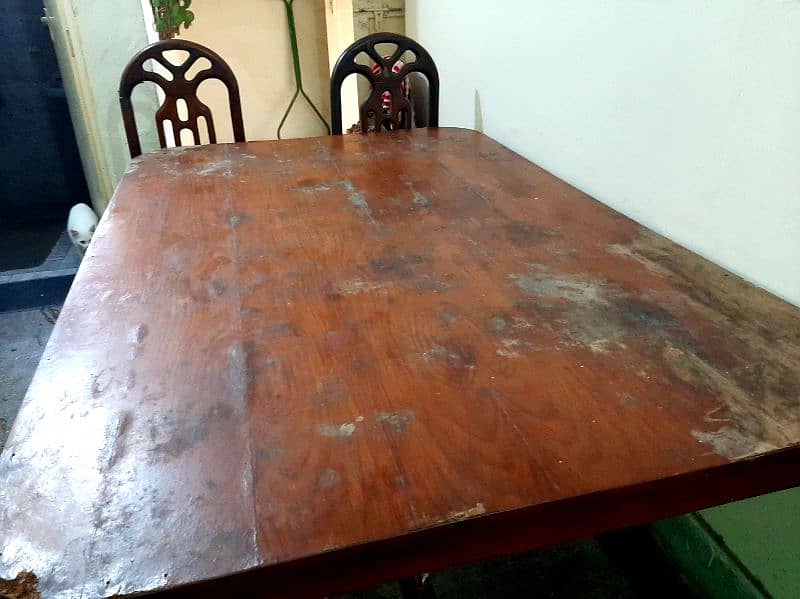 Sheesham Wood Dining Table with 6 Chairs 3