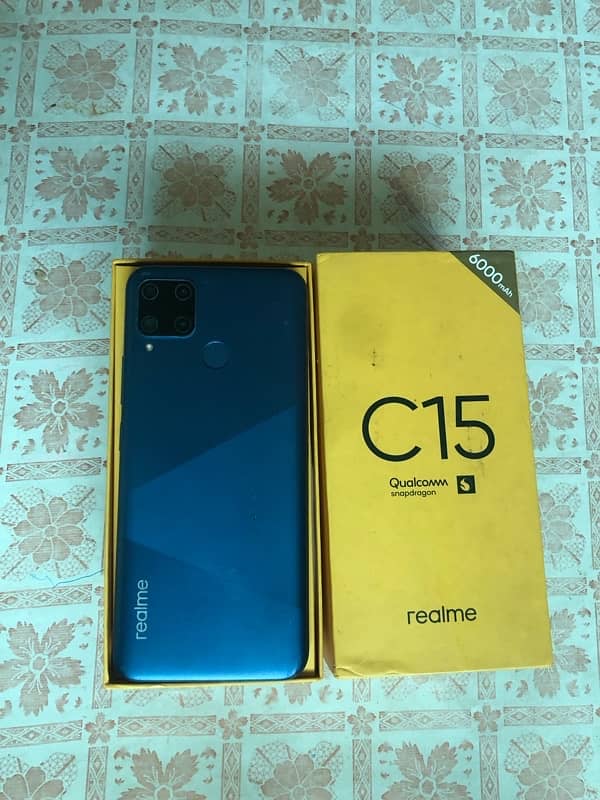 Realme c15 4/64 with box 1