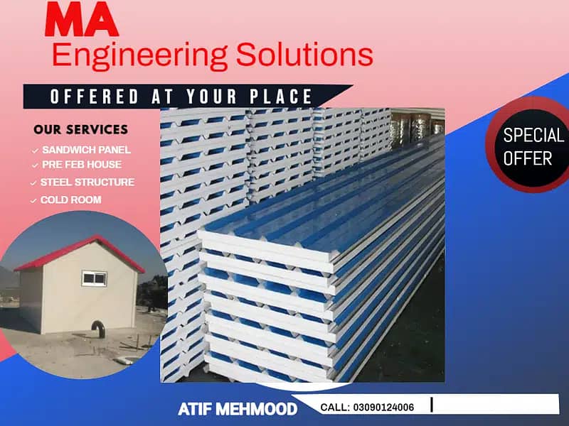 EPS Sandwich Panel & PU sandwich panel PIR panel steel shed 9