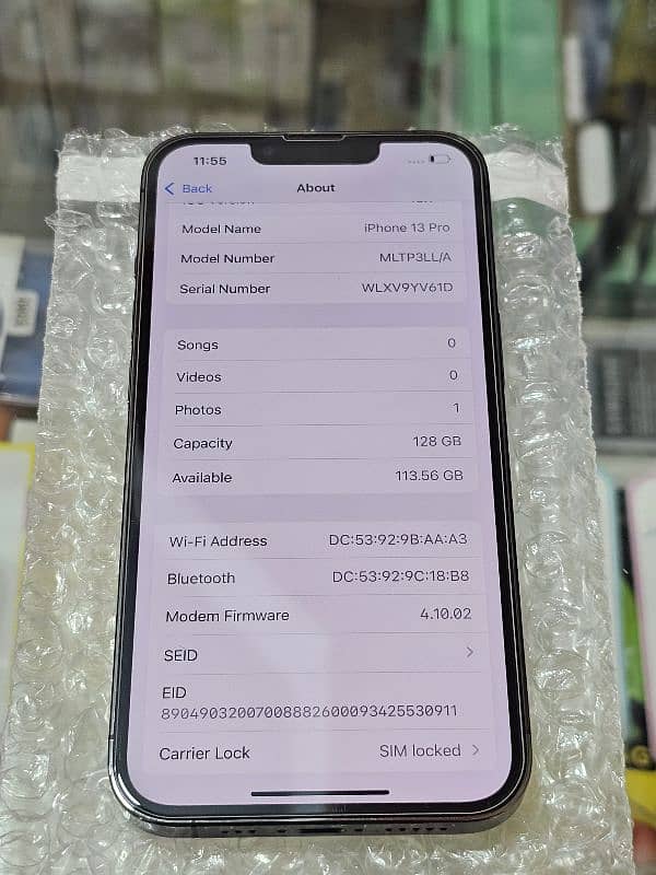 Apple iPhone 13 Pro 128GB Graphite 5G JV LLA model Excellent 2