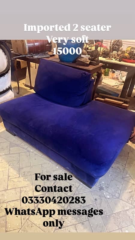 blue soft sofa 0