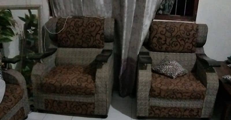 3 seater sofa set with mirror sale 7