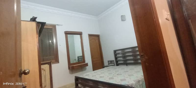 three bed dd 1st floor portion for rent in johar 1