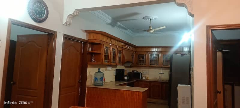 three bed dd 1st floor portion for rent in johar 4