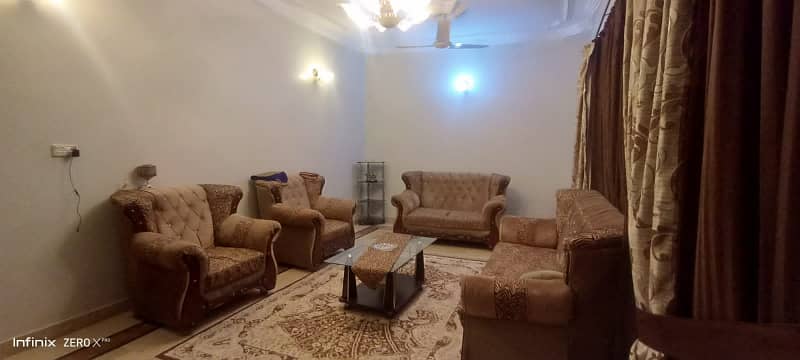 three bed dd 1st floor portion for rent in johar 5