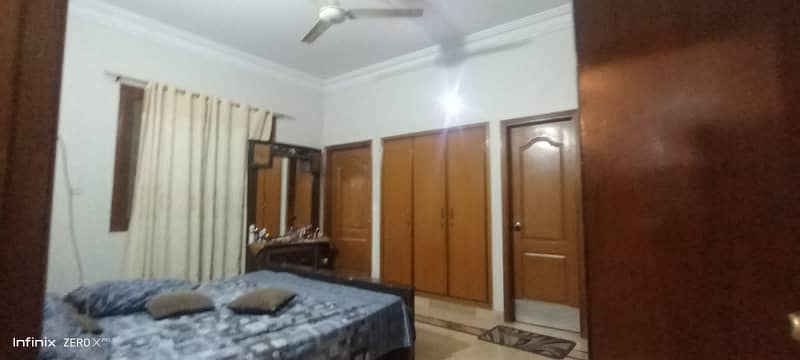 three bed dd 1st floor portion for rent in johar 6