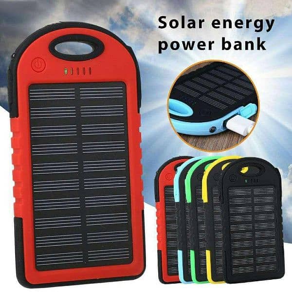 Solar Power Bank 10,000 mAh Black 0