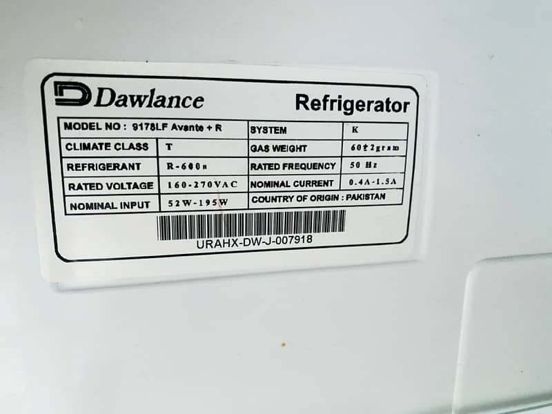 Dawlance Refrigerator Avante+ 9178 2