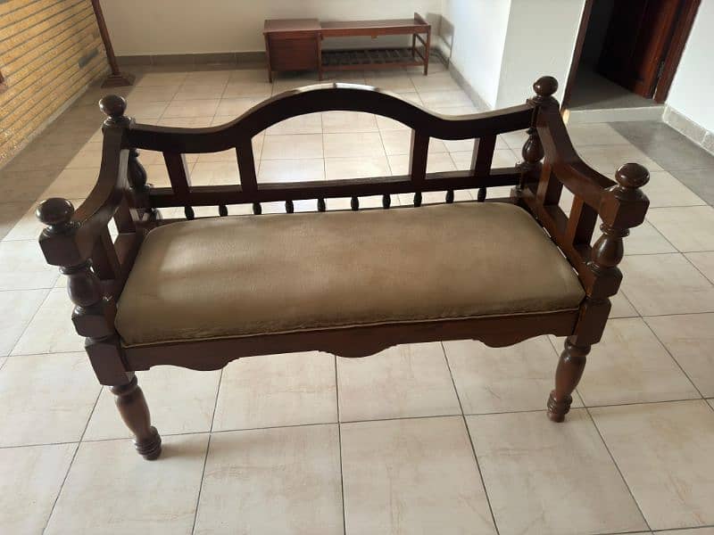 2 Seater burma teak sofa for sale 0