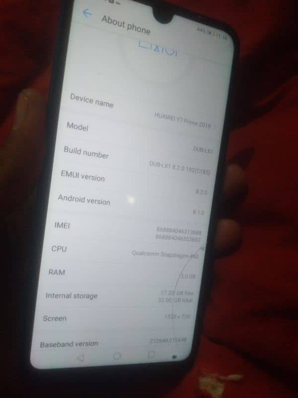 Huawei y7 2019 3gb 32gb only mobile 3