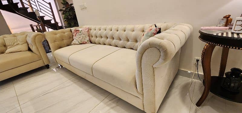 beautiful Chester imported sofa set 3+1 seater 0