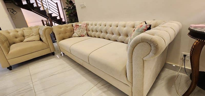 beautiful Chester imported sofa set 3+1 seater 1