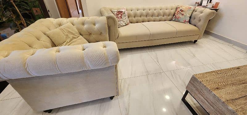 beautiful Chester imported sofa set 3+1 seater 5