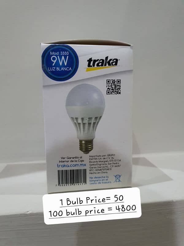 Bulb Available on wholesale price. 7w , 9w , 12w 3