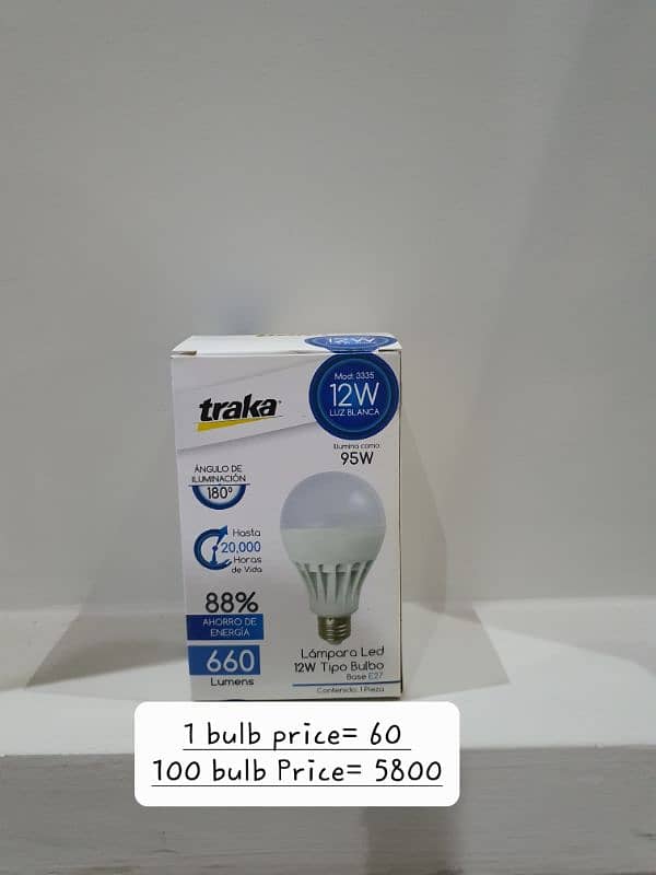 Bulb Available on wholesale price. 7w , 9w , 12w 6