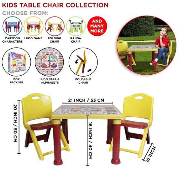 Kids Foldable table and chairs 0