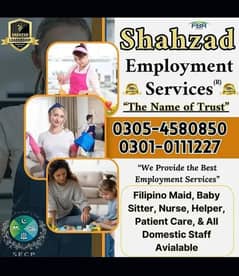 Shahzad Employment Service / Maid /  Cook / Cheff /  Driver / Baby Si