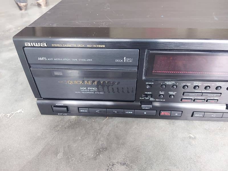 aiwa Stereo Dubble Cassette Deck modle No AD WX 929 4