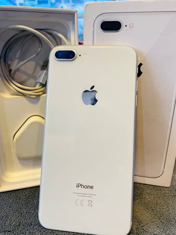 IPhones  8 Plus PTA approved with complete  box 0