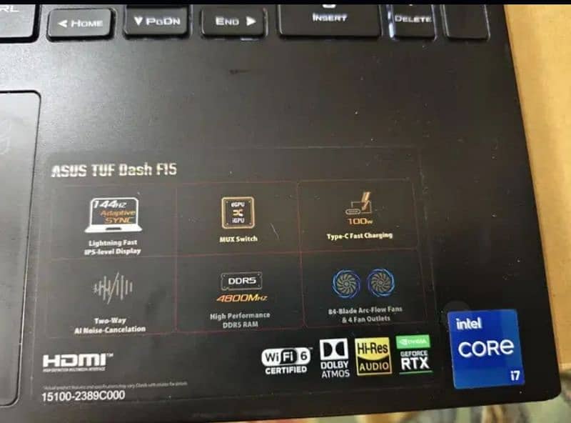 ASUS TUF DASH F15 GAMING LAPTOP 3