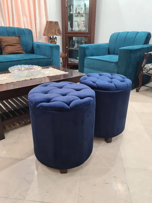 Ottoman stool pair 1