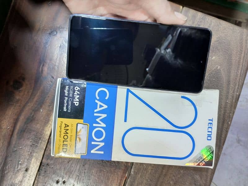 tecno camon20 with box & local charger 2