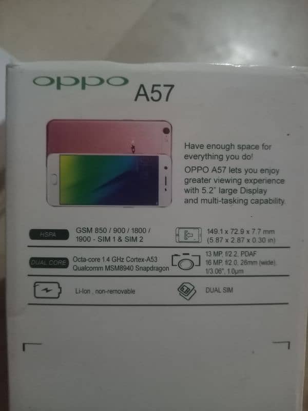 OPPO A57 ORIGINAL VER 4G DUAL SIM SUPPORTED 6