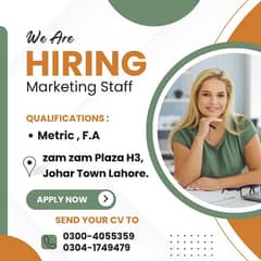 We are hiring Marketing Staff