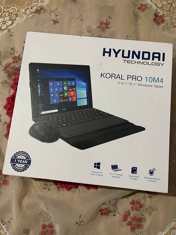 Hyundai 2 In 1 laptop be hi tab be ho jata hi 10M4 hi new hi with box 3