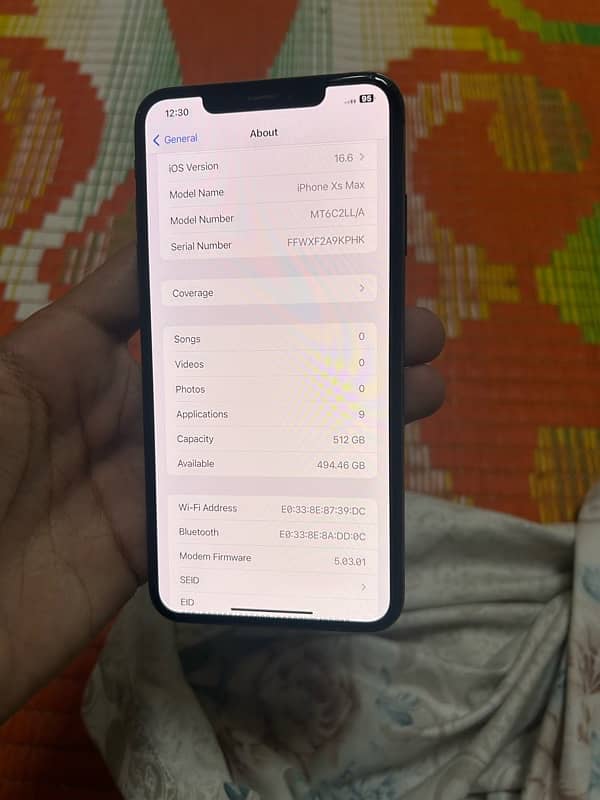 iPhone xsamx 512 gb jv 6