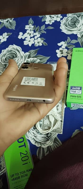 infinix hot 20i 4+3=7/64gb ram. with box . no open no repair. 8