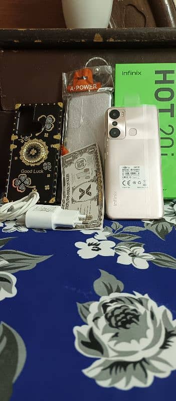 infinix hot 20i 4+3=7/64gb ram. with box . no open no repair. 10