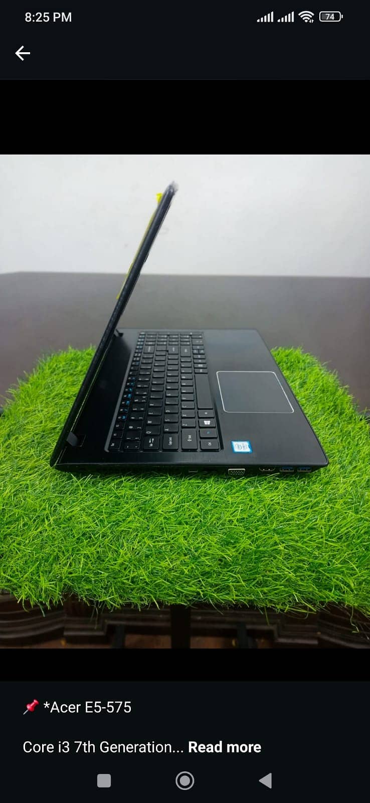 Acer Aspire i3 7 Gen 8gb ram 256gb SSD 5