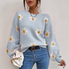 *1 PCs lose women knitted round neck sweater*